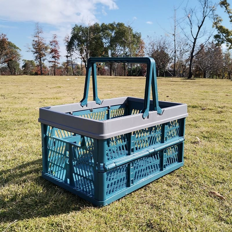 CANASTO PLEGABLE PICNIC CAJA ALMACENAMIENTO 44 X 30 CMS - 8