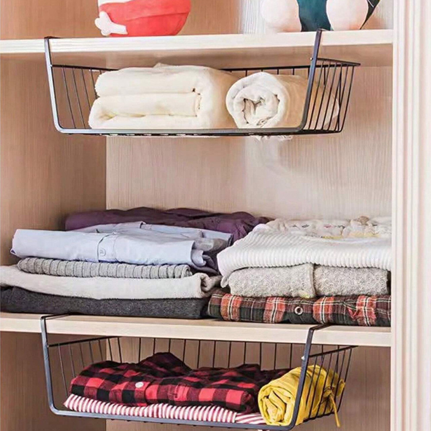 ORGANIZADOR COLGANTE MUEBLES CESTA ESCRITORIO PACK 3 - 3