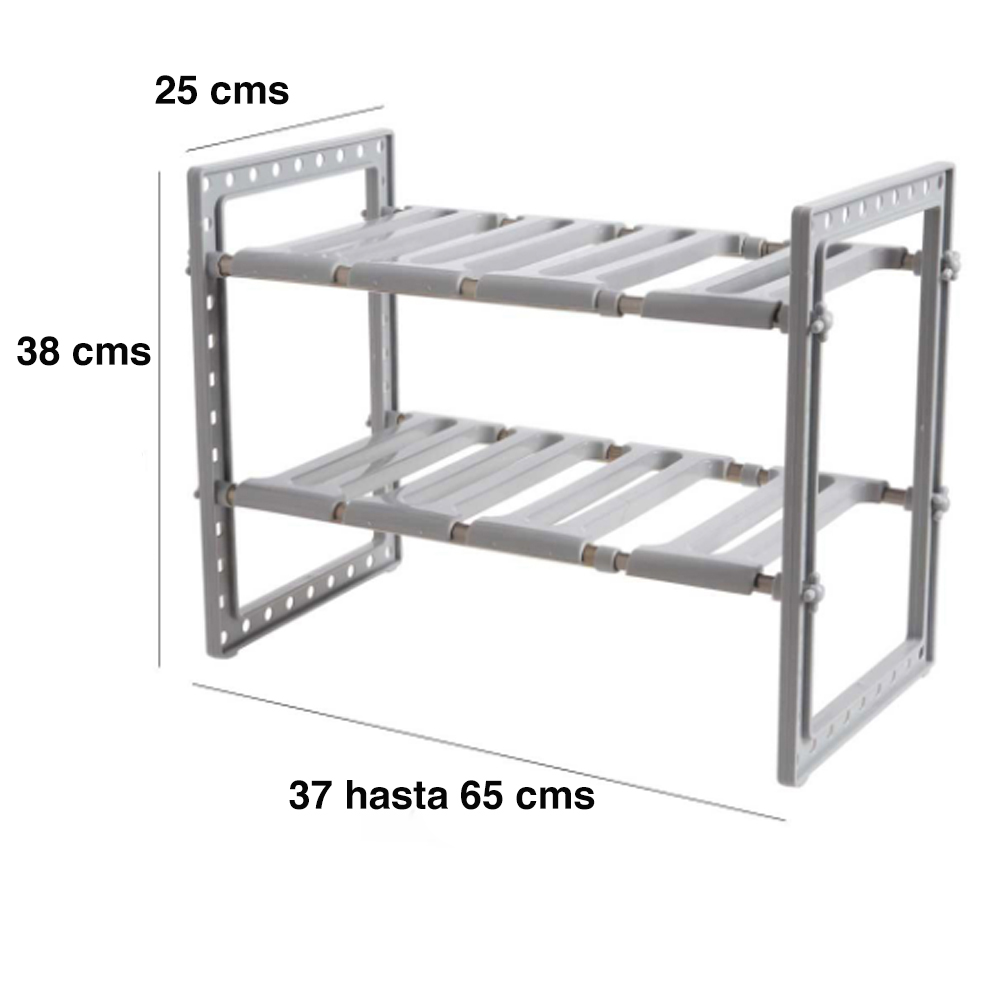 ORGANIZADOR MUEBLE COCINA LAVAPLATOS BAÑO AJUSTABLE - 3