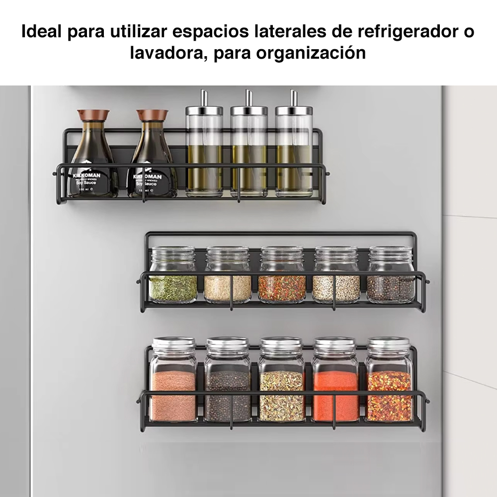 ORGANIZADOR MAGNÉTICO REFRIGERADOR PORTA CONDIMENTOS PACK - 7