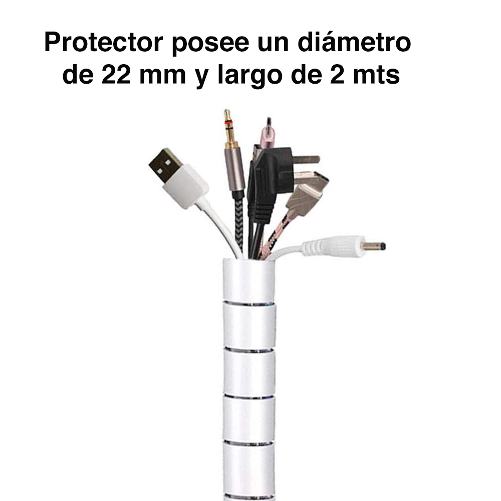 PROTECTOR DE CABLES ELECTRICOS 2 MTS BLANCO - 3