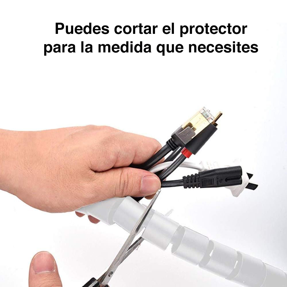 PROTECTOR DE CABLES ELECTRICOS 2 MTS BLANCO - 4