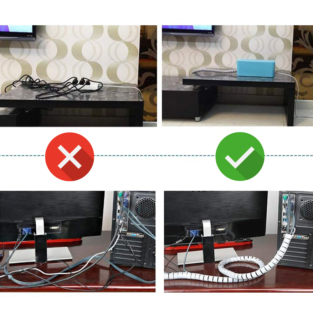 PROTECTOR DE CABLES ELECTRICOS 2 MTS BLANCO - 5