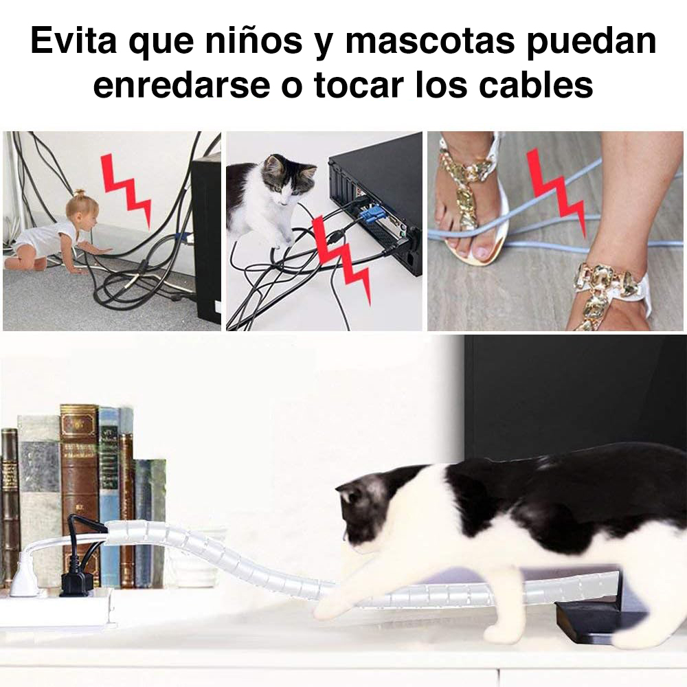 PROTECTOR DE CABLES ELECTRICOS 2 MTS BLANCO - 6