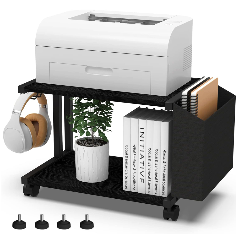 MESA CON RUEDAS NW-YMP98 MUEBLE IMPRESORA ACERO - 1