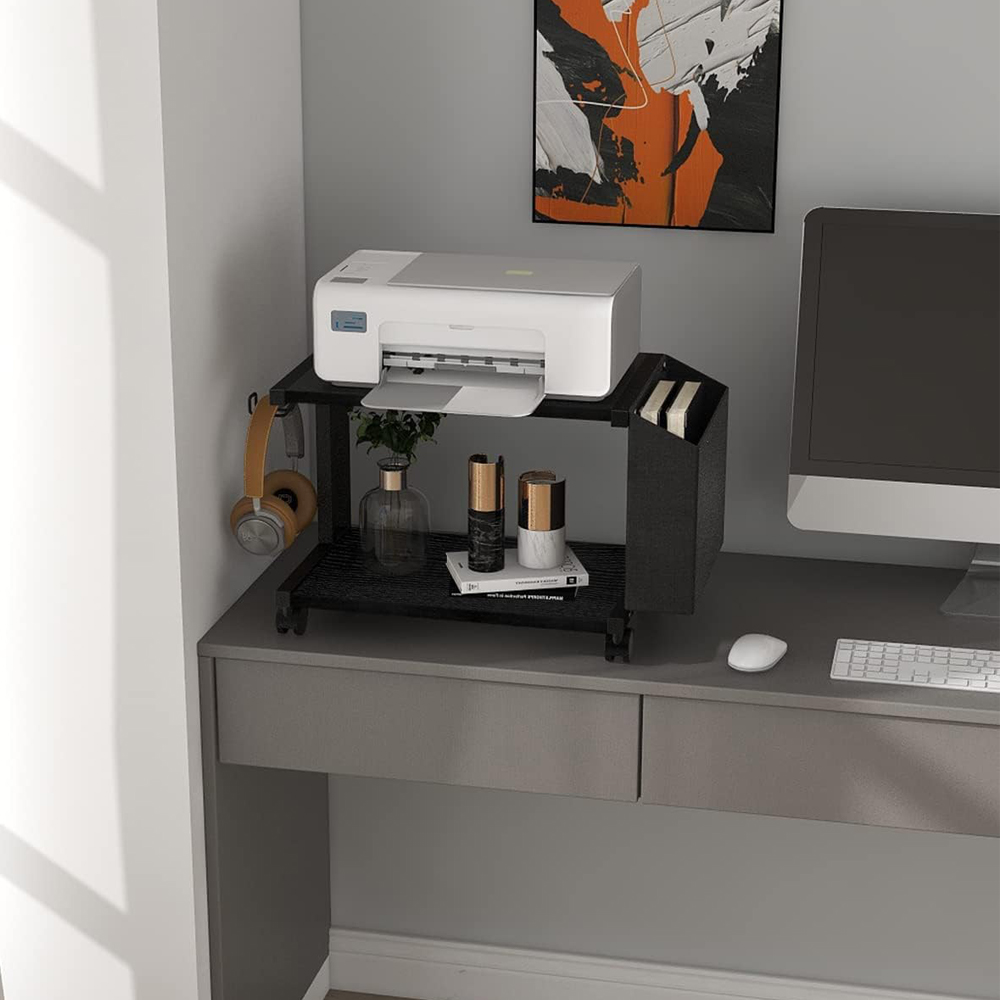 MESA CON RUEDAS NW-YMP98 MUEBLE IMPRESORA ACERO - 3