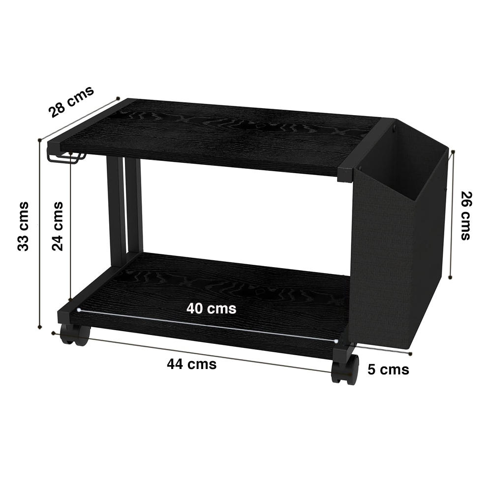 MESA CON RUEDAS NW-YMP98 MUEBLE IMPRESORA ACERO - 7