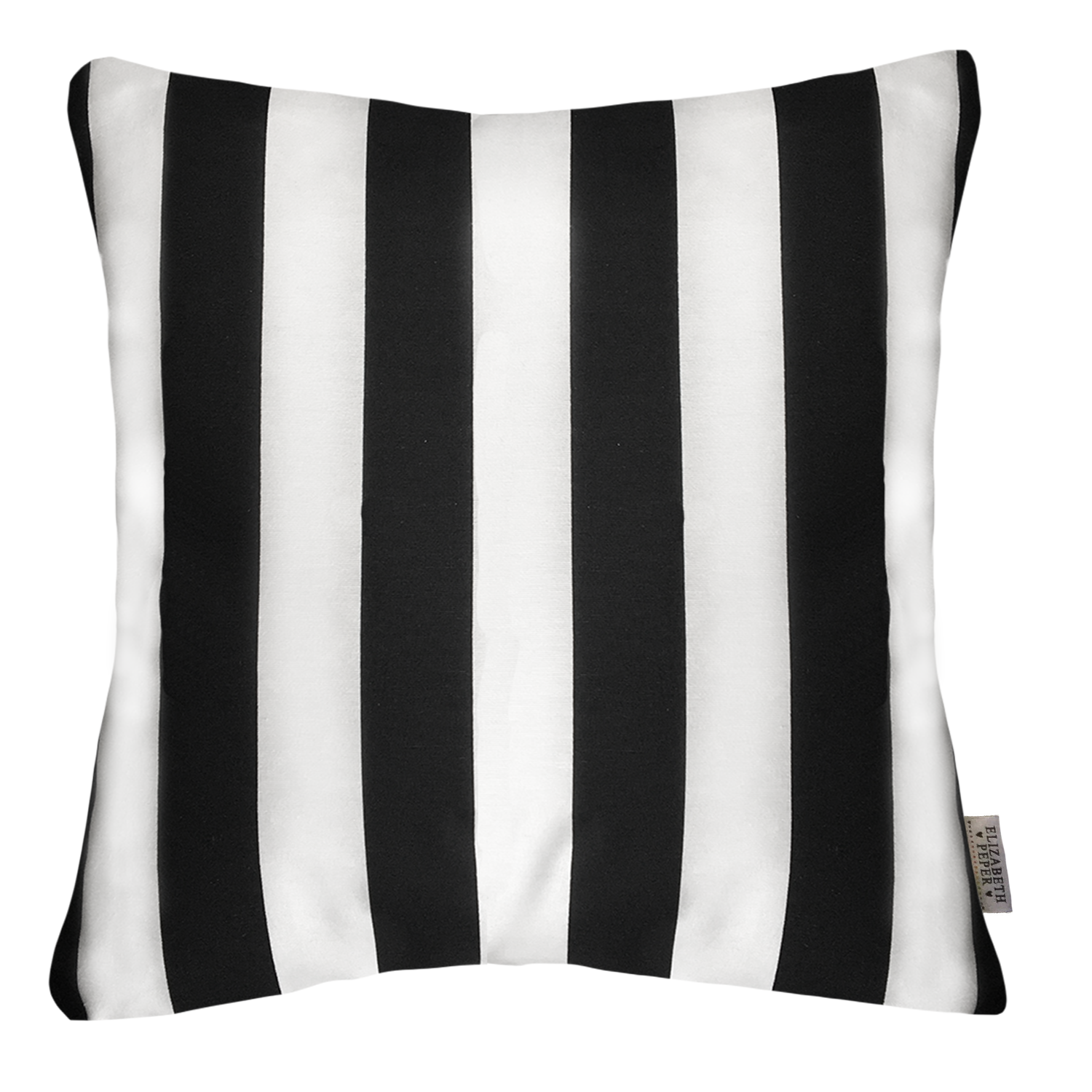 FUNDA ELIZABETH PEPER COJIN DECORATIVO DISEÑO RAYAS 50 X 50 CM NEGRO BLANCO - 1