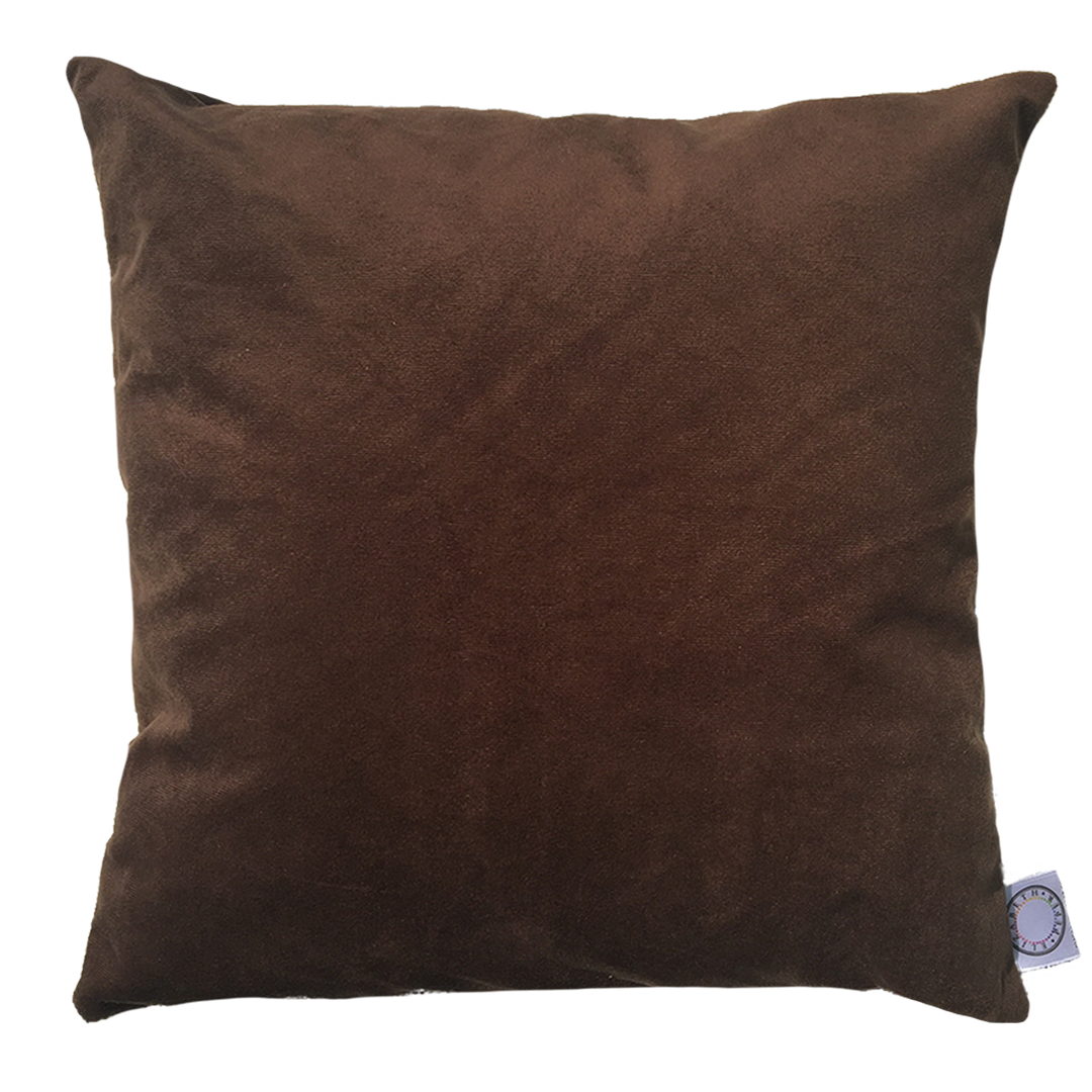 COJÍN ELIZABETH PEPER DECORATIVO DISEÑO OSCURO RELLENO 50 X 50 CM CAFÉ - 1