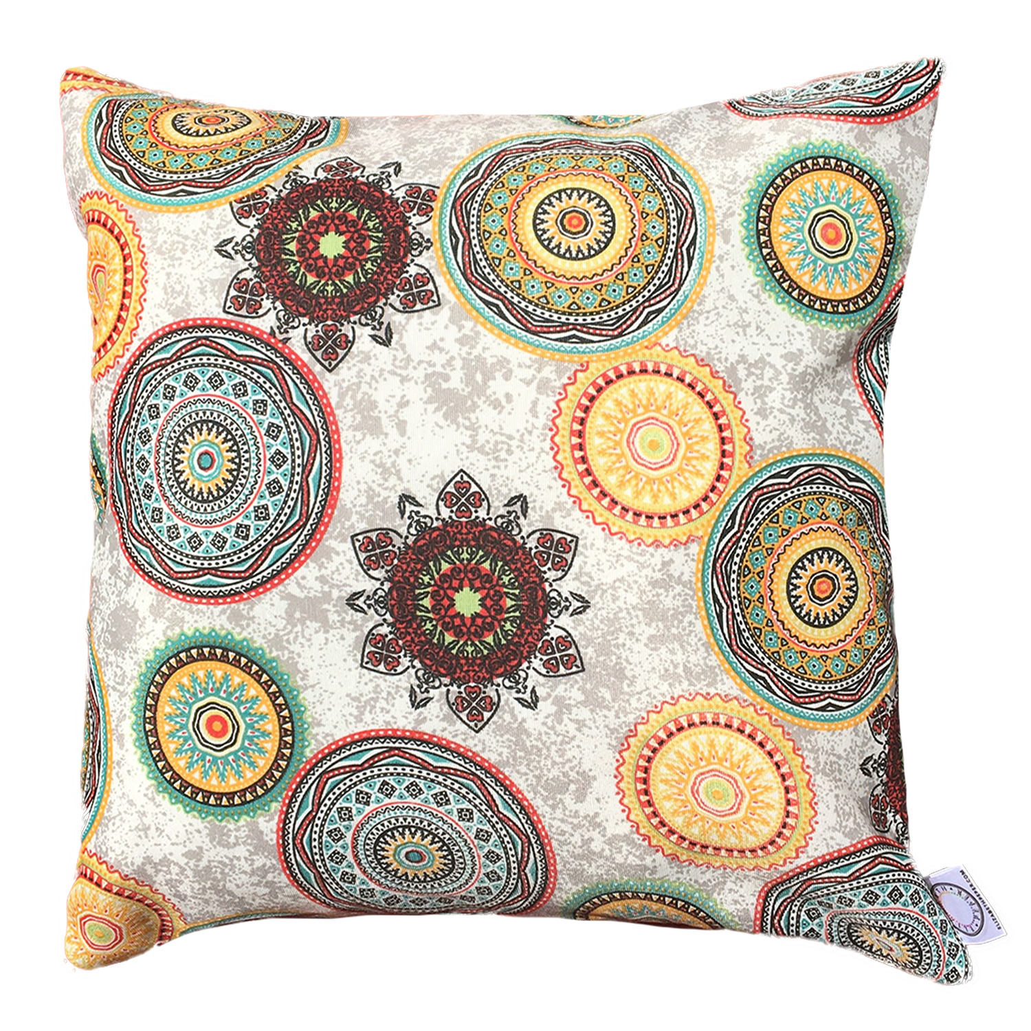 COJÍN ELIZABETH PEPER DECORATIVO DISEÑO MANDALAS COLORES RELLENO 45 X 45 CM MULTICOLOR - 1