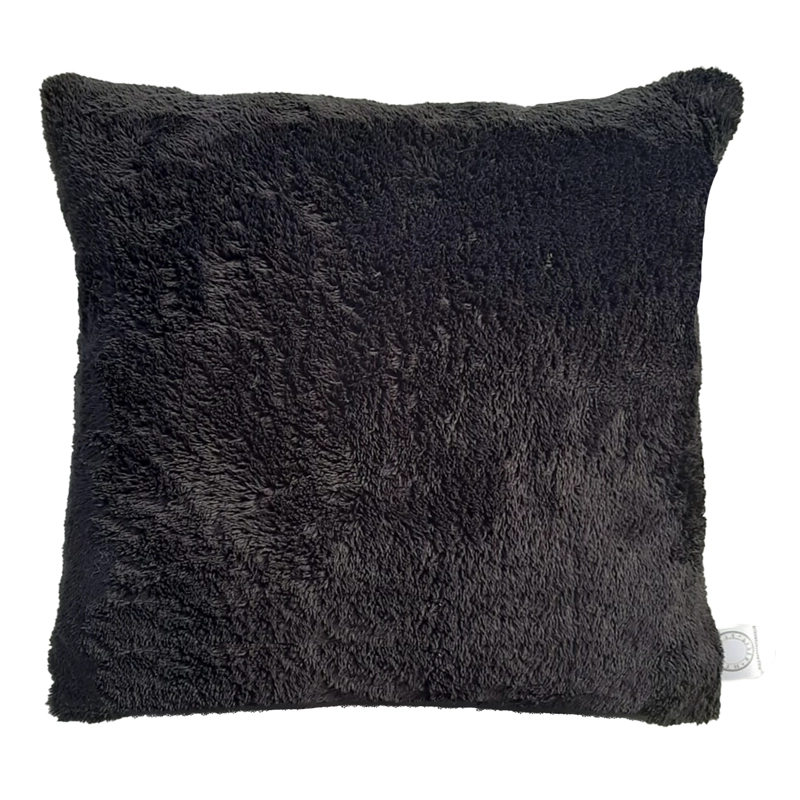 COJÍN ELIZABETH PEPER DISEÑO CORDERITO RELLENO 60 X 60 CM ALGODÓN NEGRO - 1