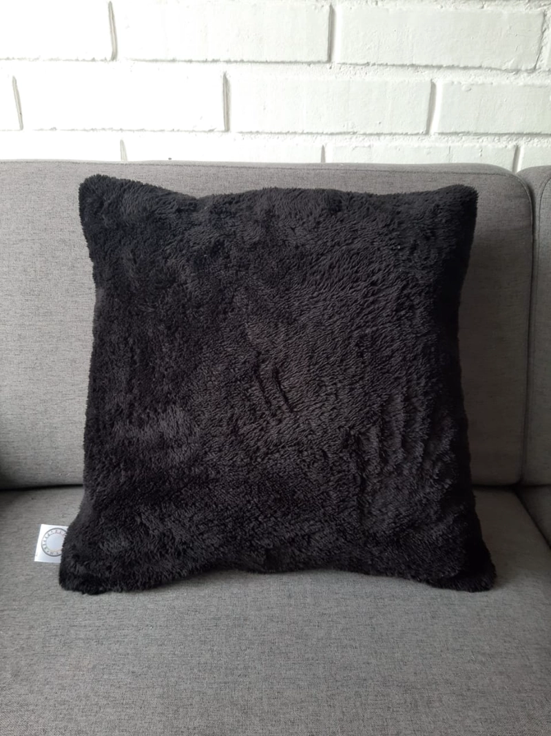 COJÍN ELIZABETH PEPER DISEÑO CORDERITO RELLENO 60 X 60 CM ALGODÓN NEGRO - 3