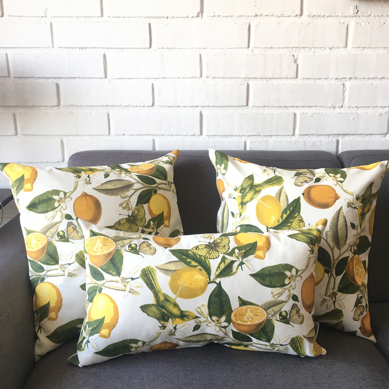 COJÍN ELIZABETH PEPER DECORATIVO LIMONES RELLENO 50 X 30 CM AMARILLO VERDE - 3