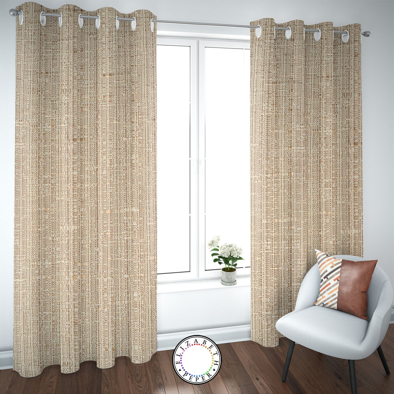 SET DE CORTINAS HOGAR 2 PAÑOS DE 140 X 220 CM - 1