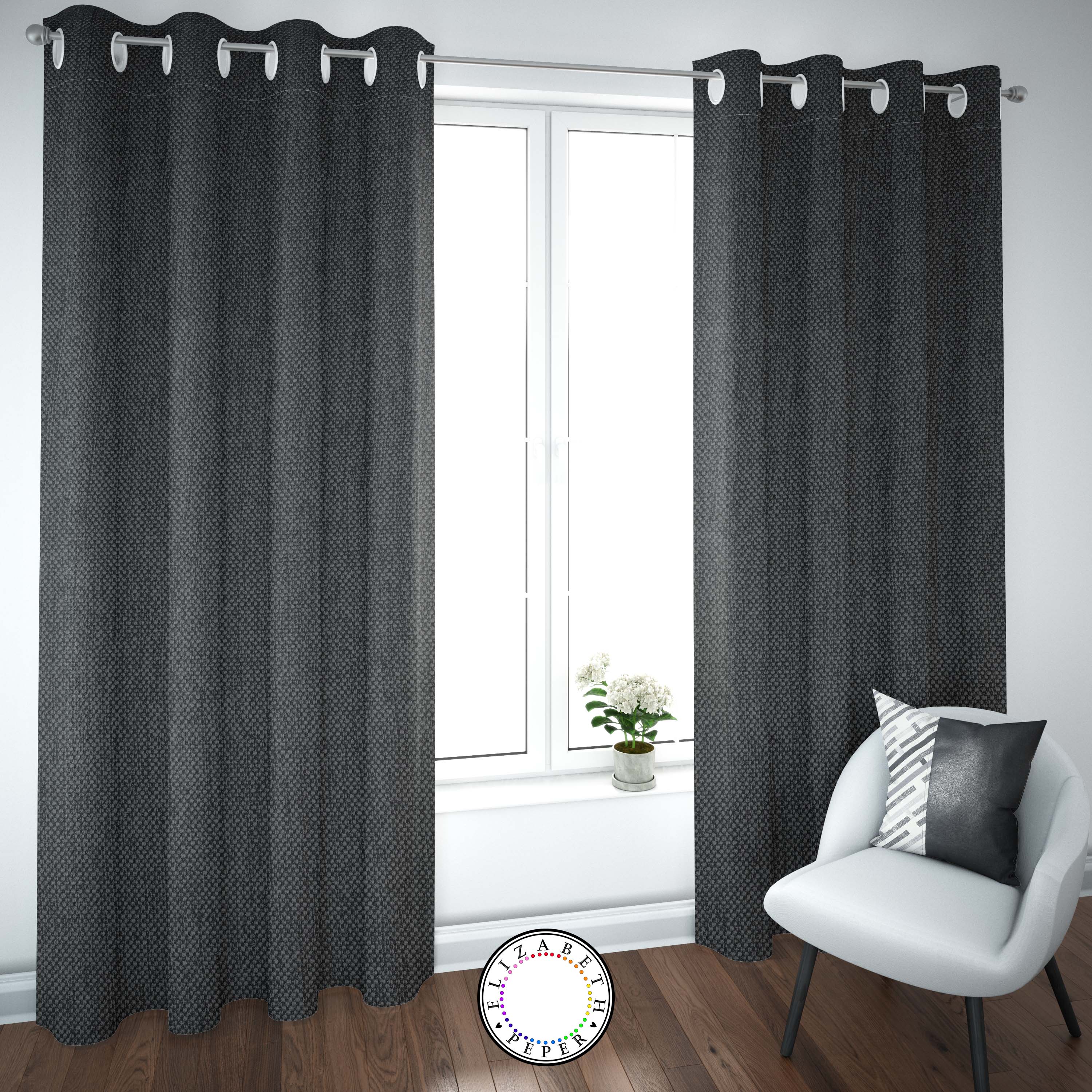SET DE CORTINAS TEXTURA LINO 2 PAÑOS DE 145 X 220 CM - 1