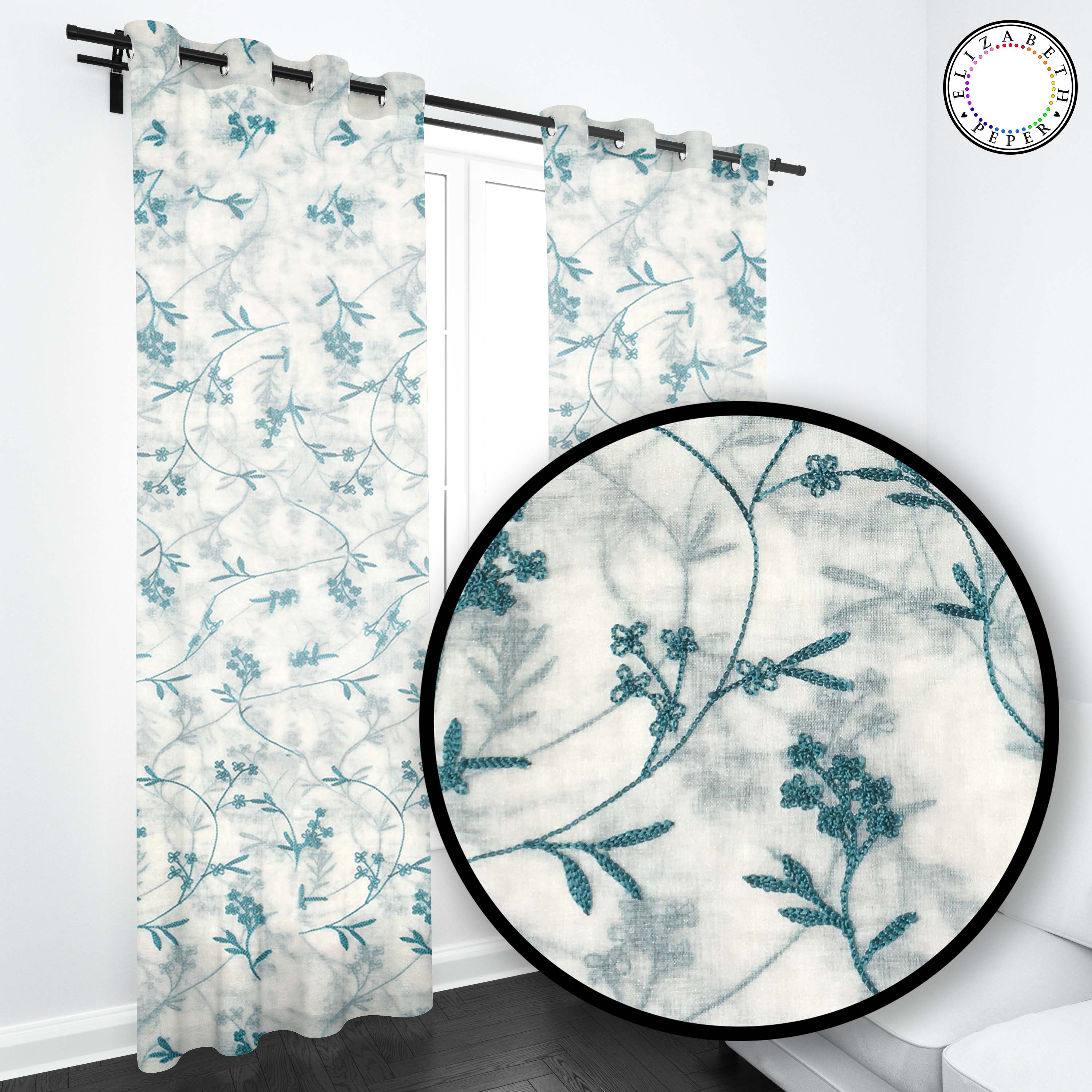SET DE CORTINAS VISILLO 2 PAÑOS DE 140 X 220 CM - 2