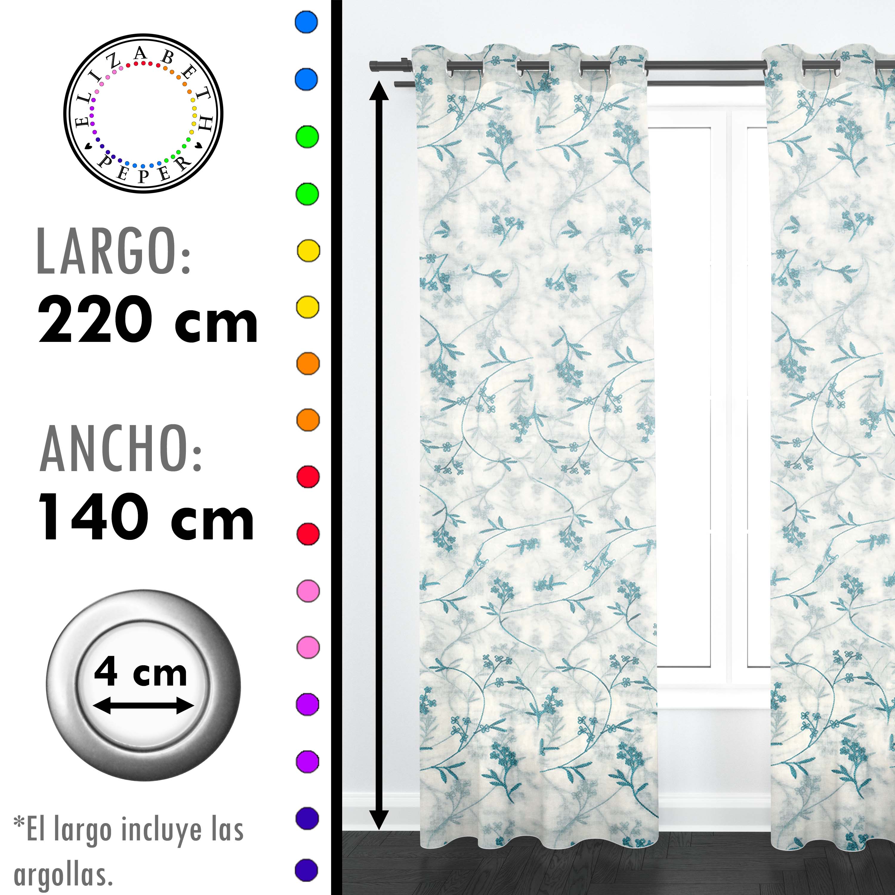 SET DE CORTINAS VISILLO 2 PAÑOS DE 140 X 220 CM - 3