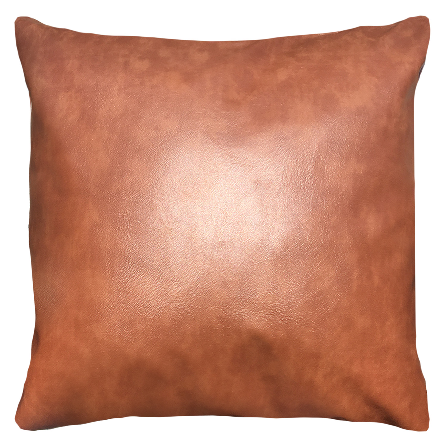 FUNDA COJÍN ELIZABETH PEPER DECORATIVO ECOCUERO 60 X 60 CM CAFÉ - 1