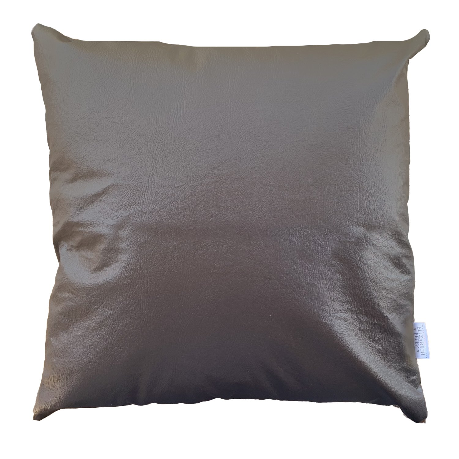 FUNDA COJÍN ELIZABETH PEPER DECORATIVO ECOCUERO OSCURO 50 X 50 CM CAFÉ - 1