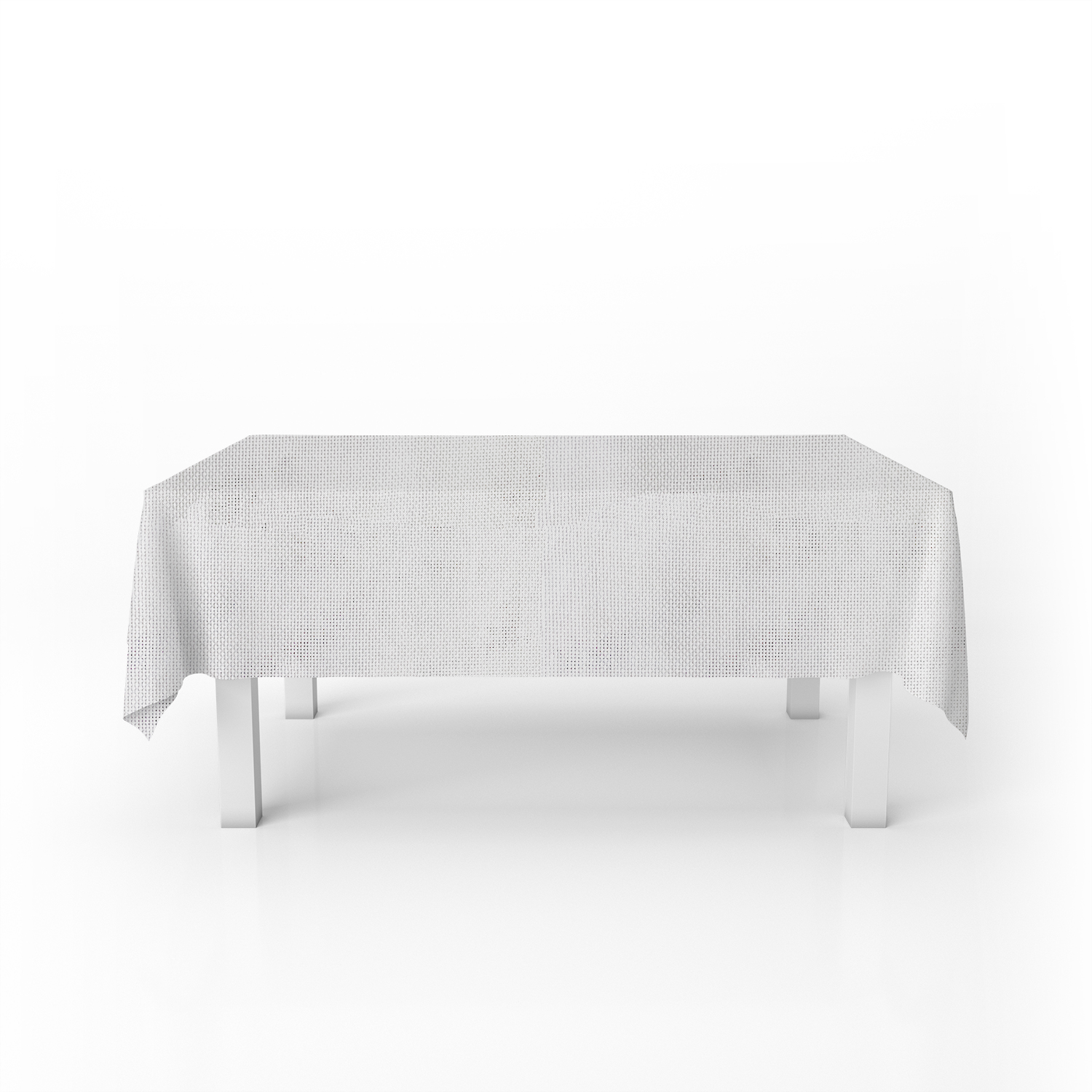 MANTEL PARA MESA DE TELA TEXTURA BLANCO 140X220 CM - 1