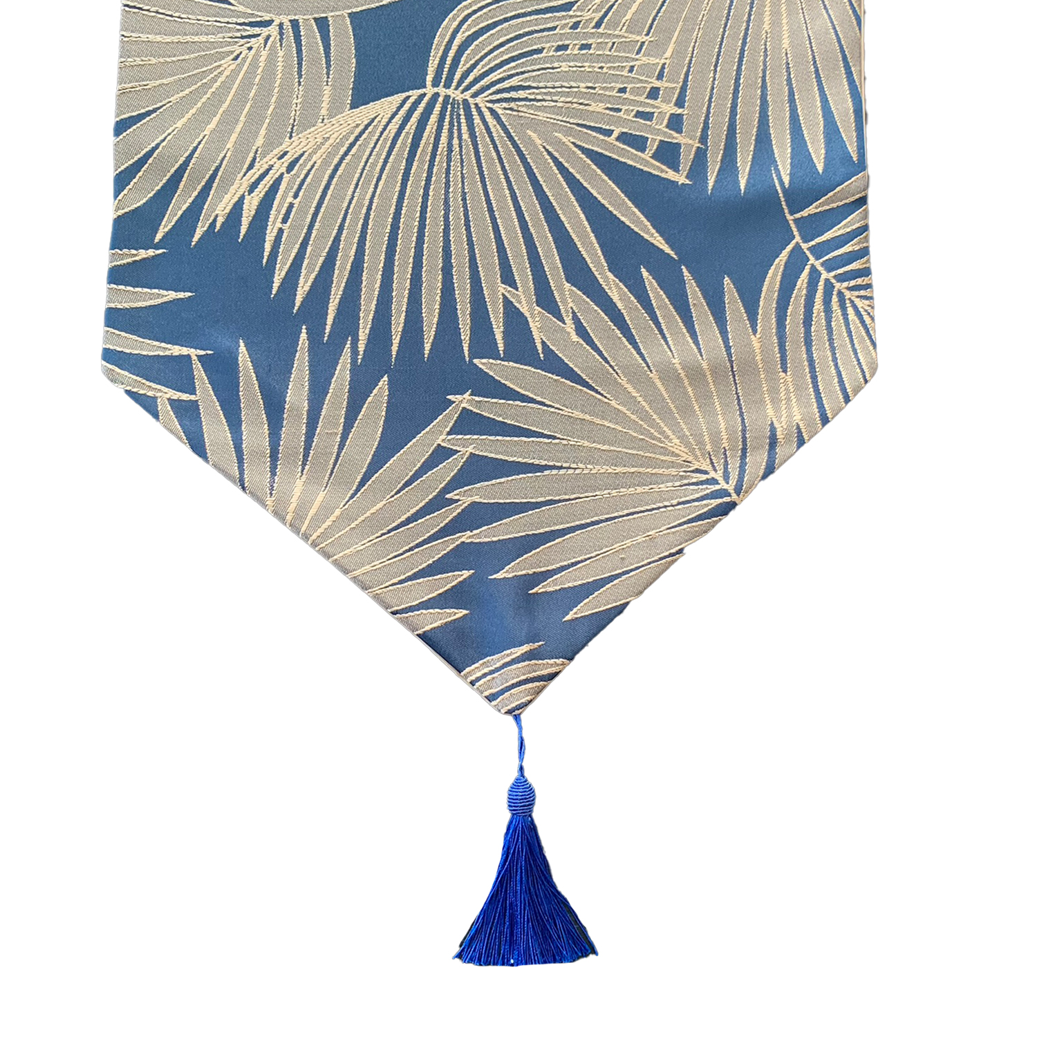 CAMINO DE MESA CON DISEÑO AZUL Y DORADO 180X33 CM - 1