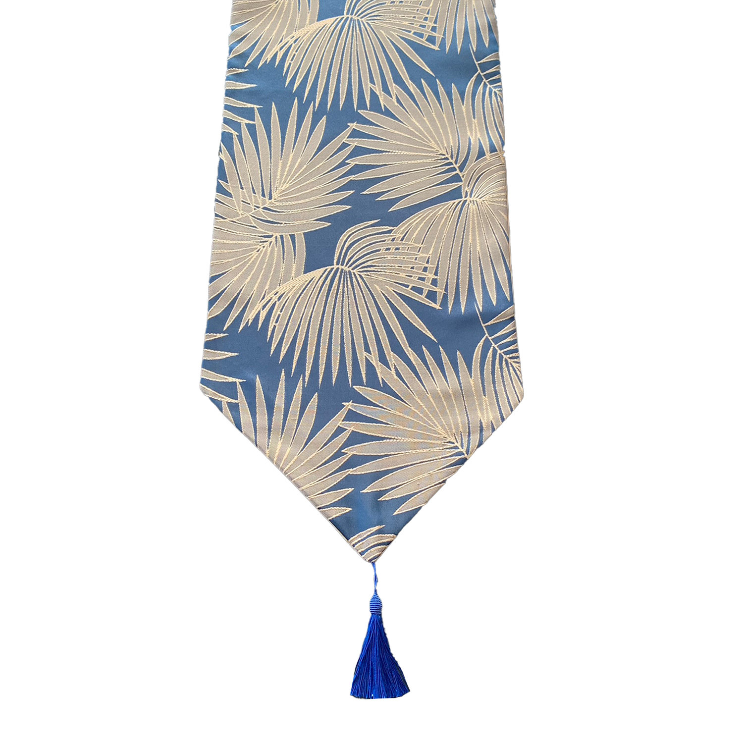 CAMINO DE MESA CON DISEÑO AZUL Y DORADO 180X33 CM - 2