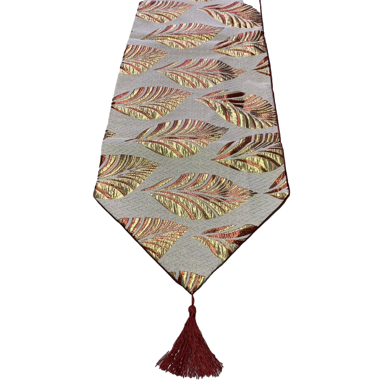 CAMINO DE MESA CON DISEÑO ROJO CON DORADO 180X33 CM - 2