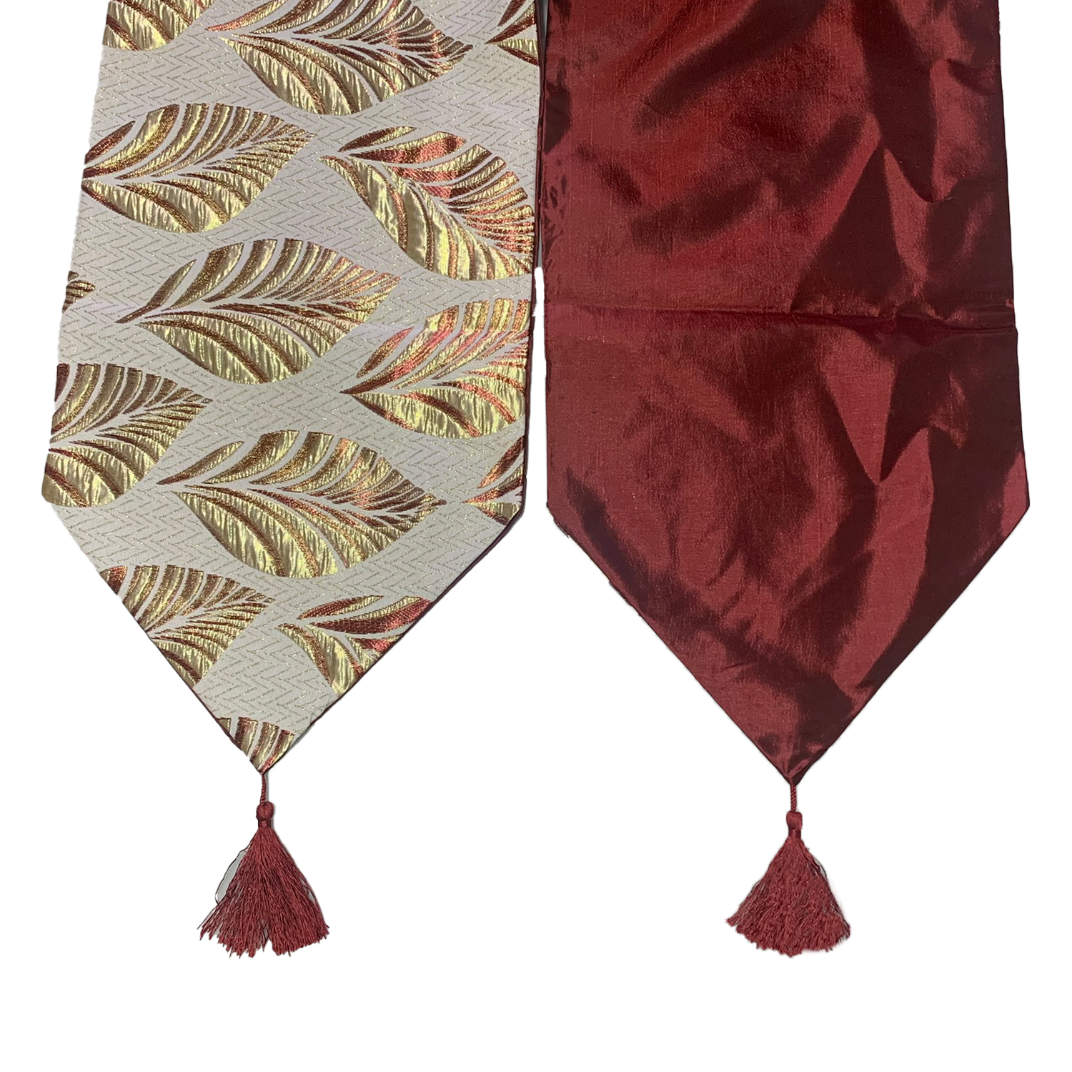 CAMINO DE MESA CON DISEÑO ROJO CON DORADO 180X33 CM - 3