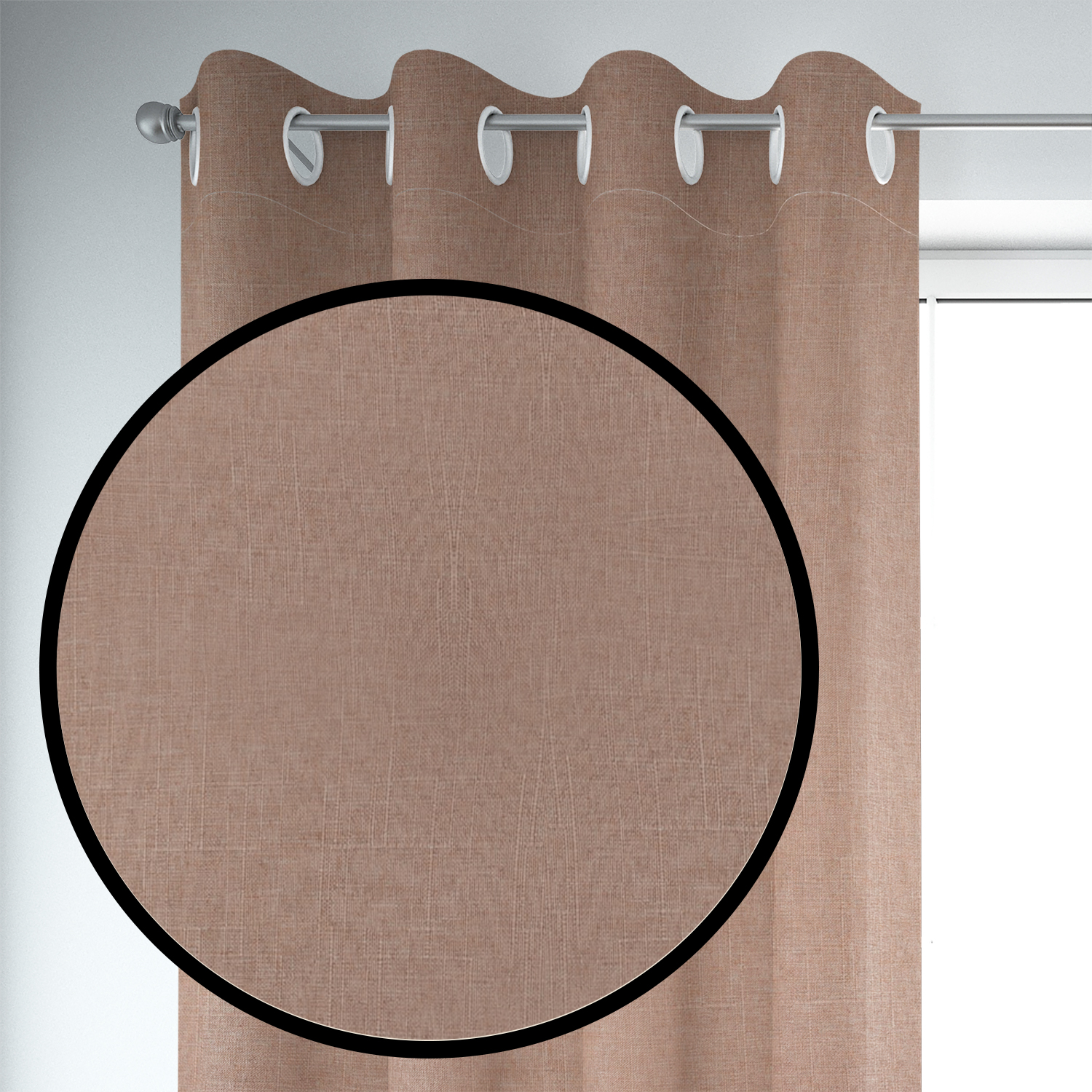 SET DE CORTINAS BLACKOUT 2 PAÑOS DE 140 X 220 CM CREMA - 3