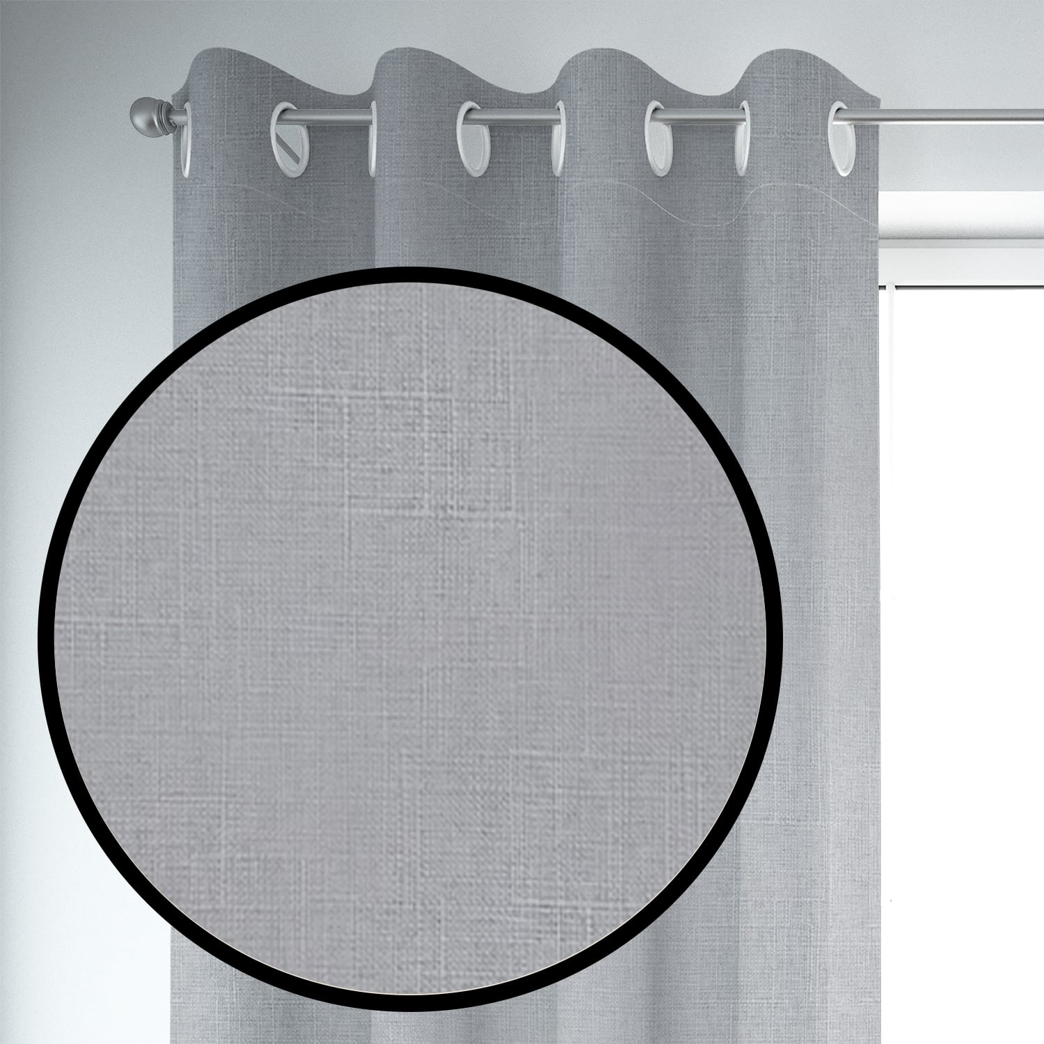 SET DE CORTINAS BLACKOUT 2 PAÑOS DE 140 X 220 CM GRIS PERLA - 3