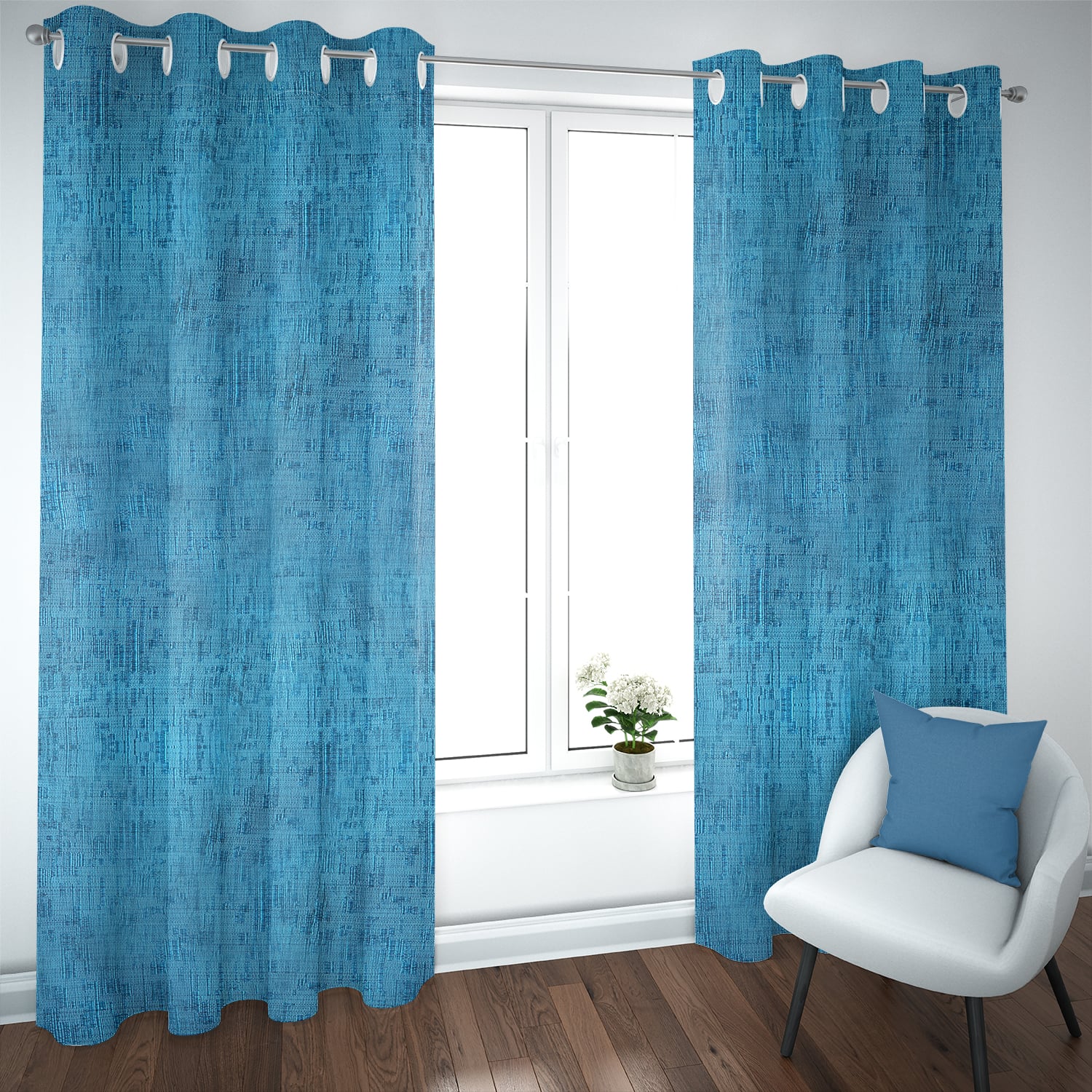 SET DE CORTINAS TEXTURA LINO 2 PAÑOS DE 140 X 220 CM - 1