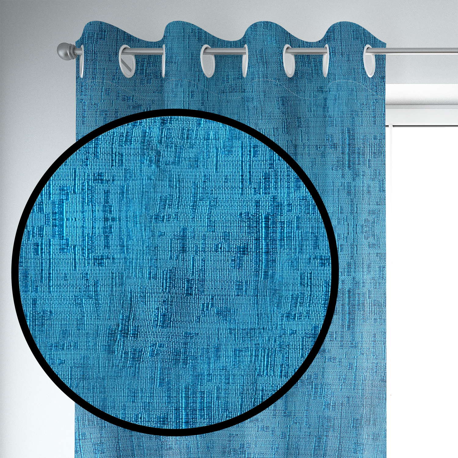 SET DE CORTINAS TEXTURA LINO 2 PAÑOS DE 140 X 220 CM - 3