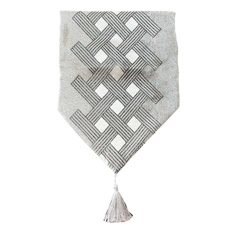 CAMINO DE MESA CON DISEÑO GRIS NEGRO 180X33 CM - 1