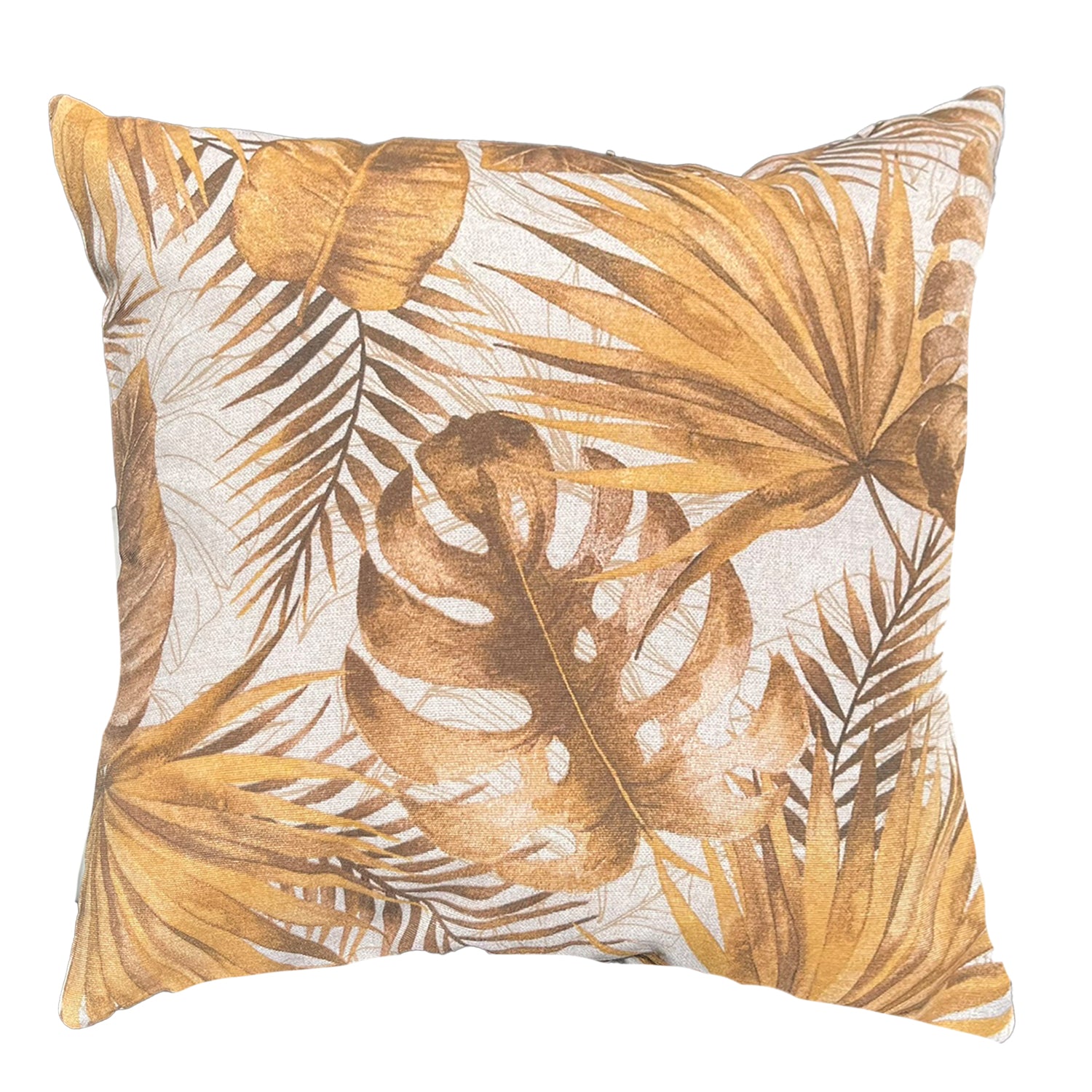 COJIN DECORATIVO DISEÑO MONSTERA OTOÑO 60X60 RELLENO - 1