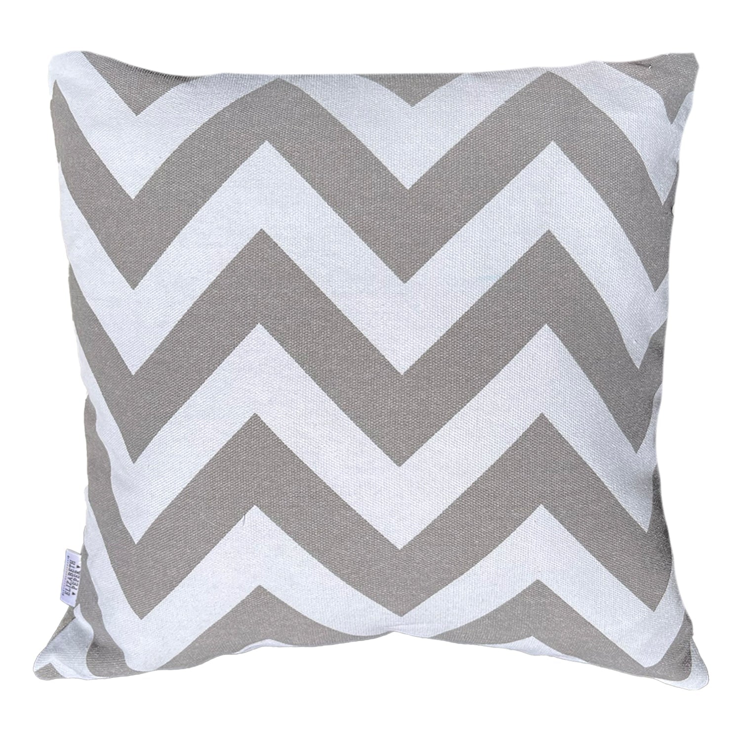 FUNDA COJIN DECORATIVO DISEÑO ZIGZAG GRIS 45X45 - 1