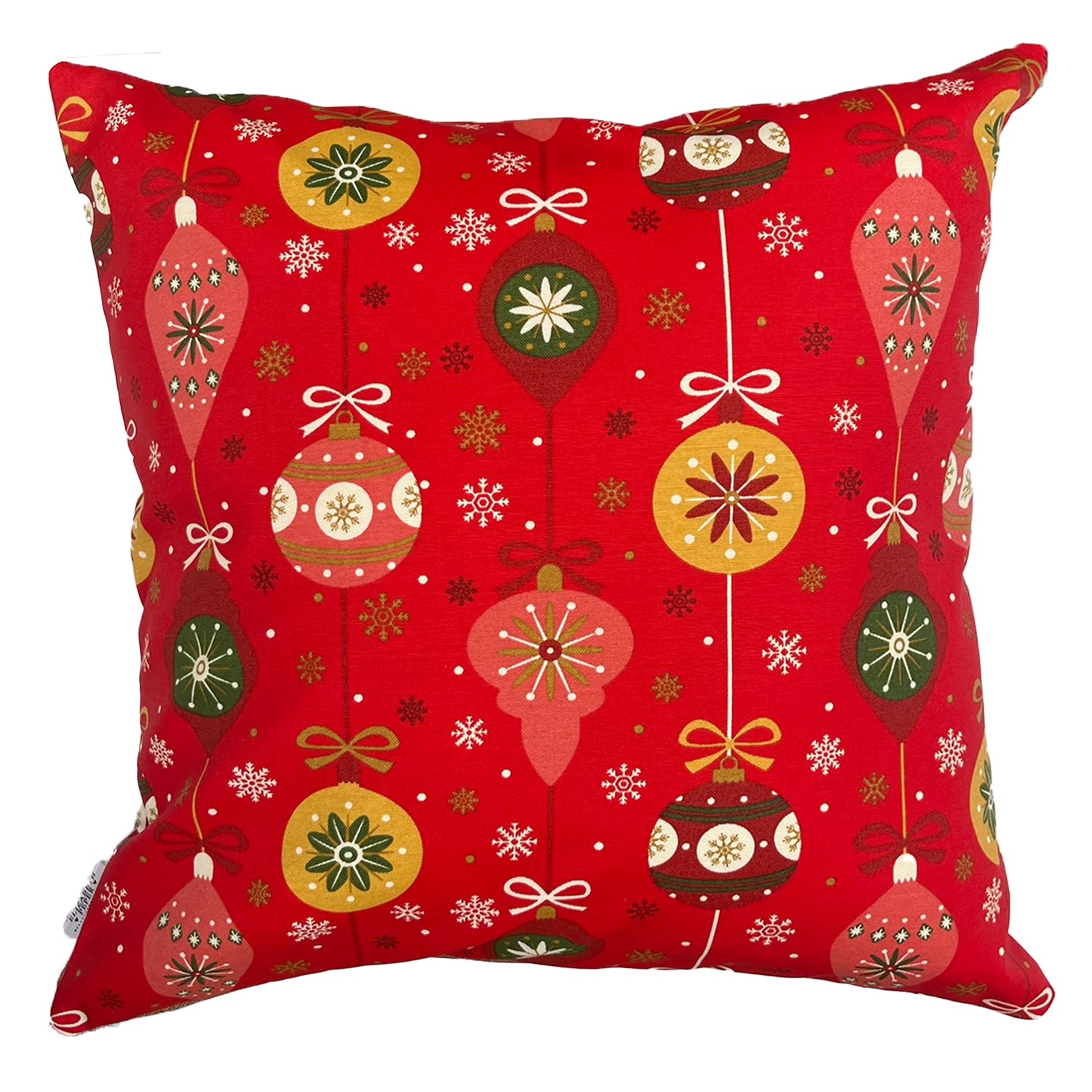 COJIN DECORATIVO DISEÑO FESTIVO ROJO 50X50 RELLENO - 1