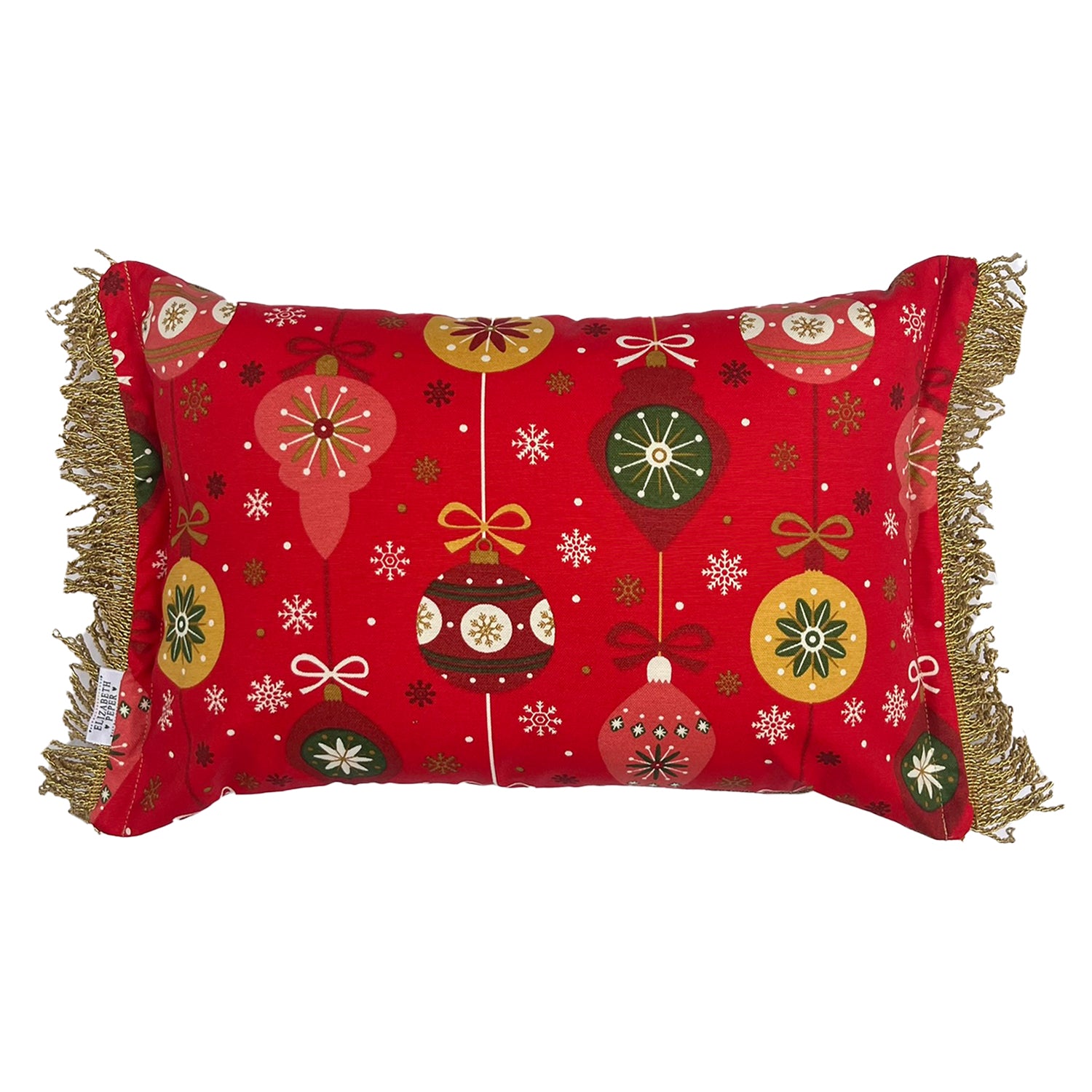 FUNDA COJIN DECORATIVO DISEÑO FESTIVO ROJO 50X30 - 1
