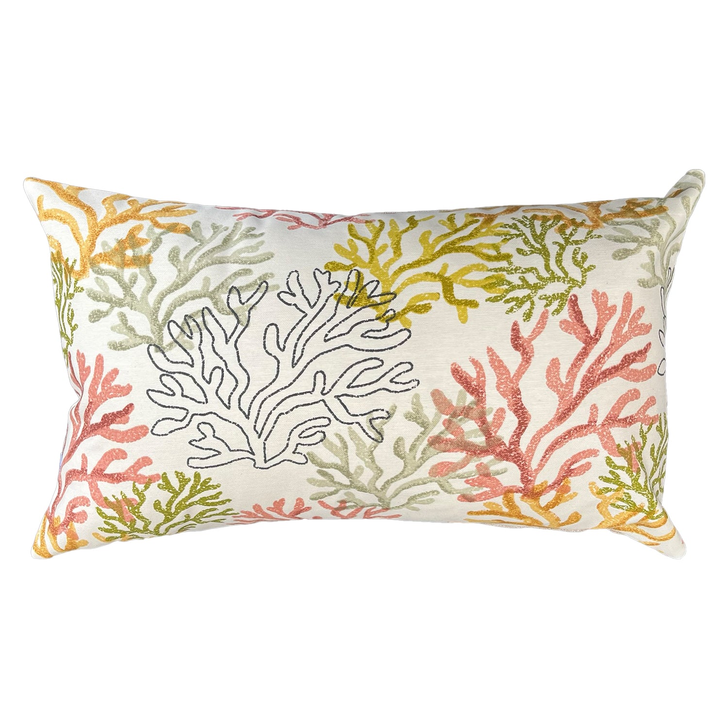 COJIN DECORATIVO DISEÑO CORALES 60X40 RELLENO - 1