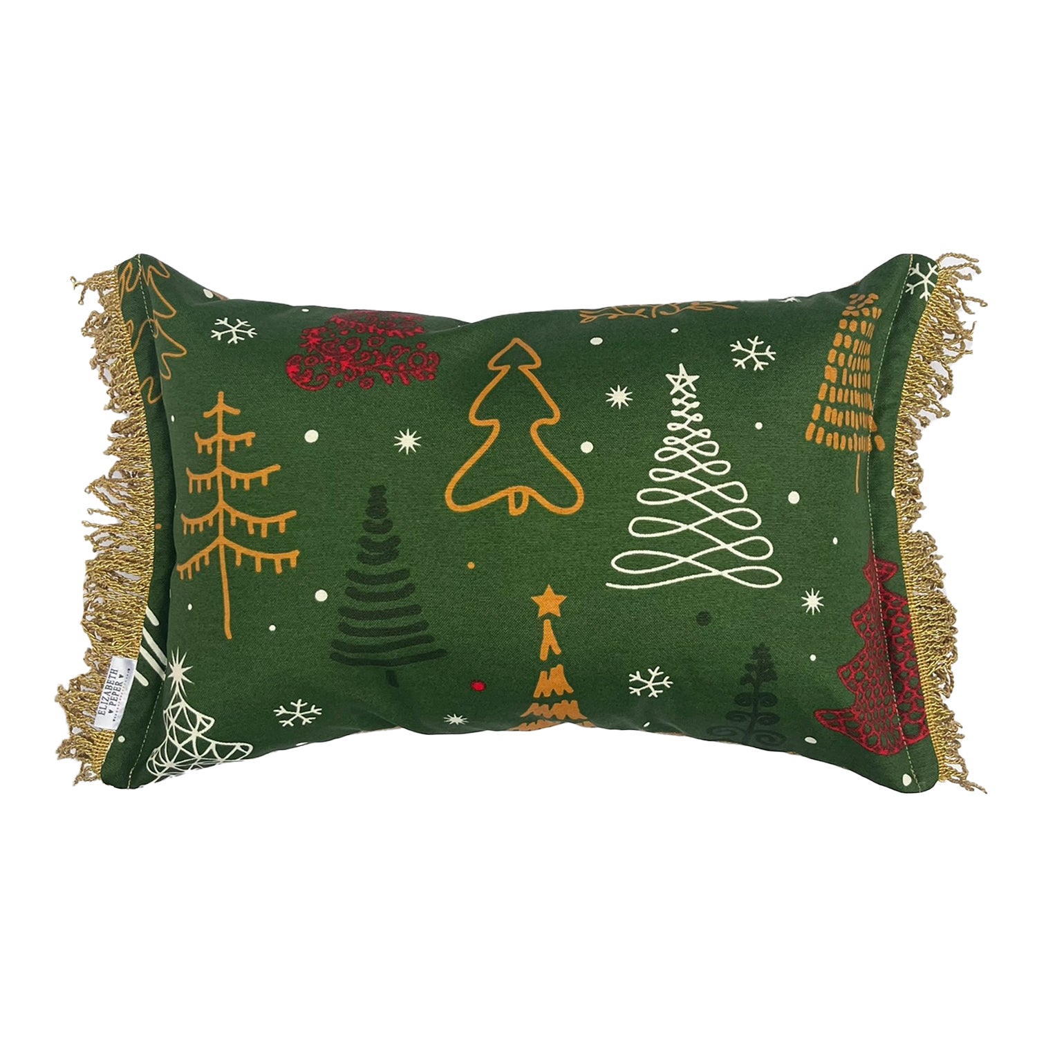COJIN DECORATIVO DISEÑO FESTIVO VERDE 60X40 RELLENO - 1