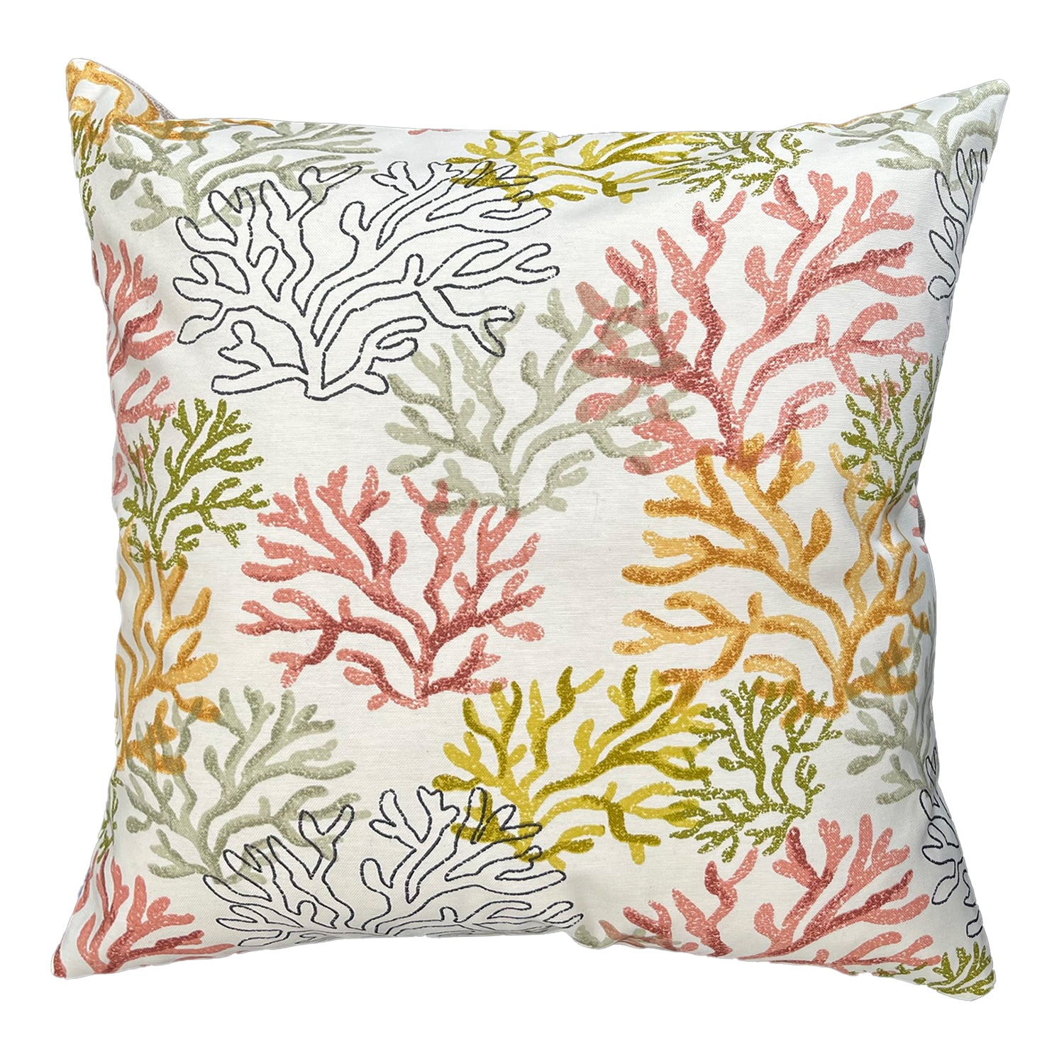 COJIN DECORATIVO DISEÑO CORALES 45X45 RELLENO - 1