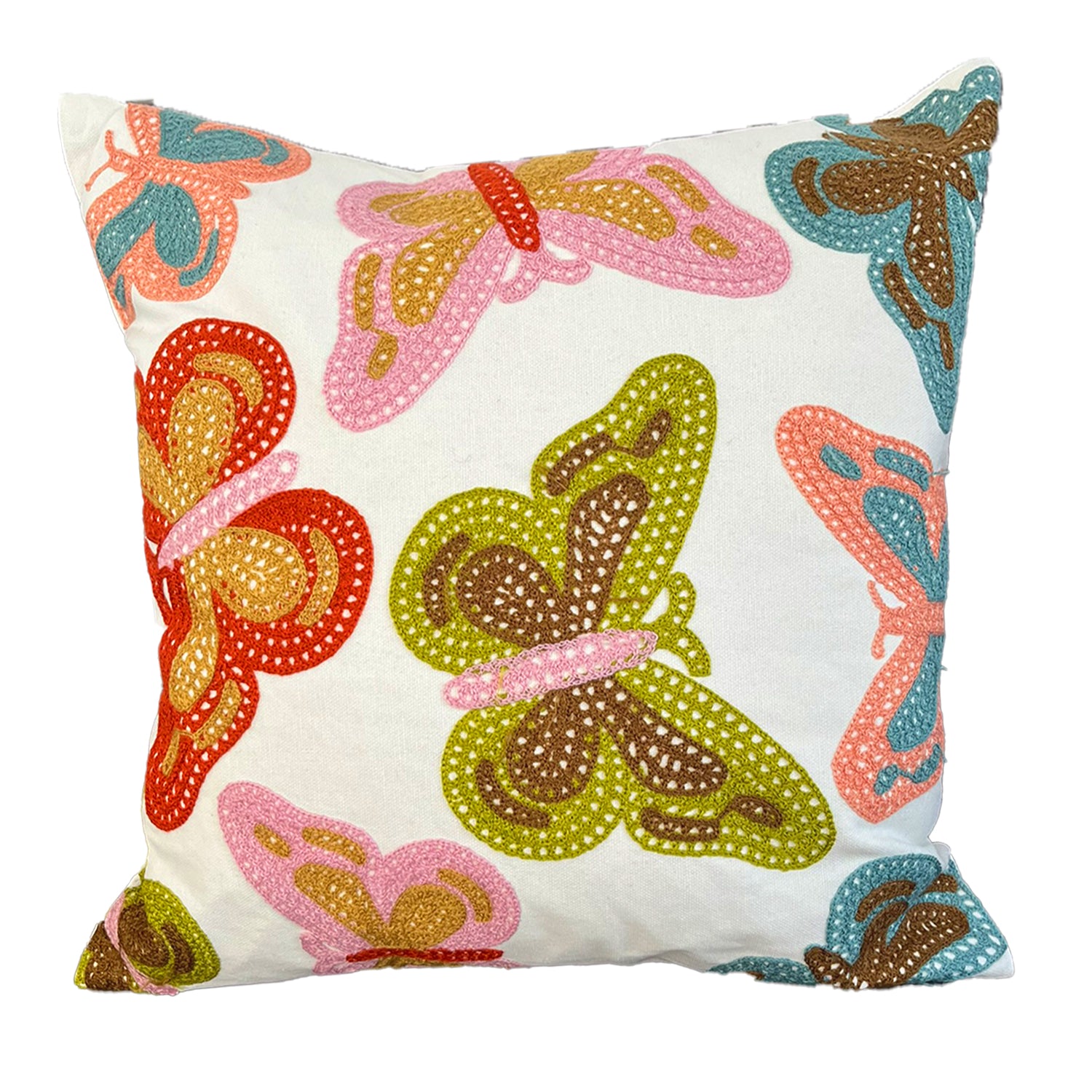 FUNDA COJIN DECORATIVO DISEÑO MARIPOSAS 45X45 - 1