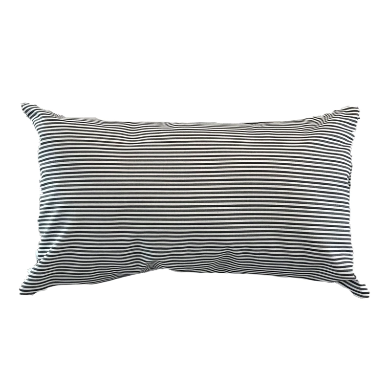 FUNDA COJIN DECORATIVO DISEÑO RAYAS GRIS 60X40 - 1