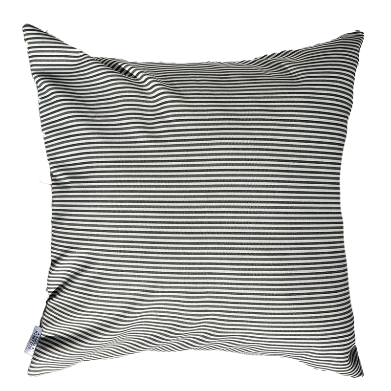 COJIN DECORATIVO DISEÑO RAYAS GRIS 45X45 RELLENO - 1