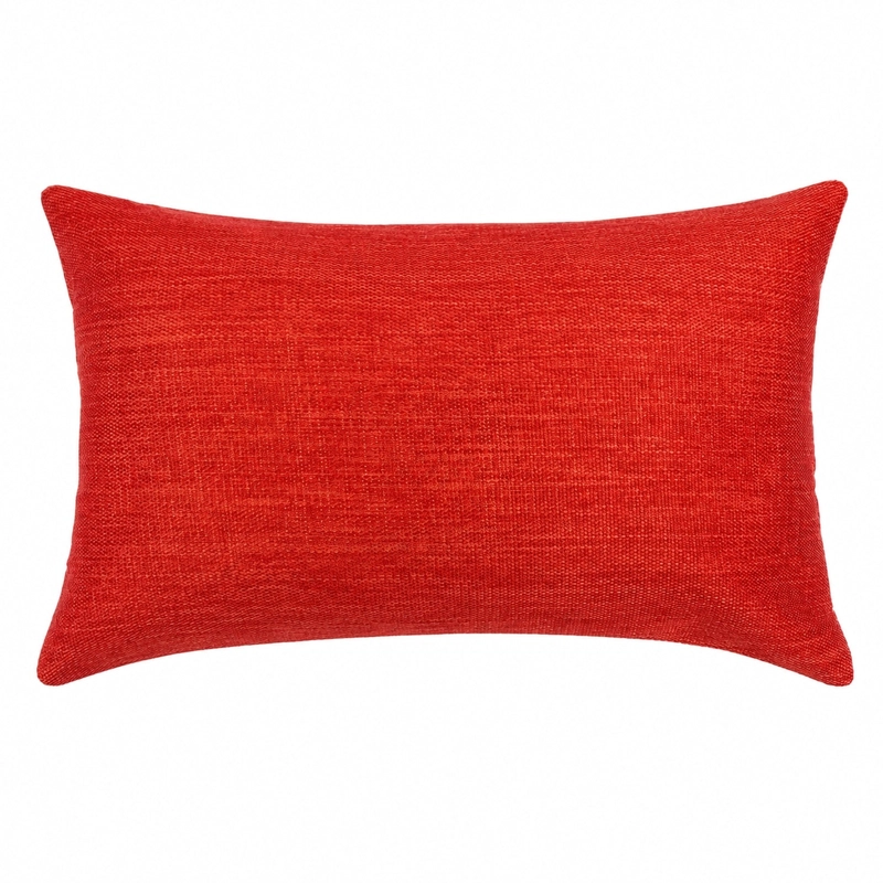 FUNDA COJIN DECORATIVO DISEÑO LINO ROJO 50X30 - 1