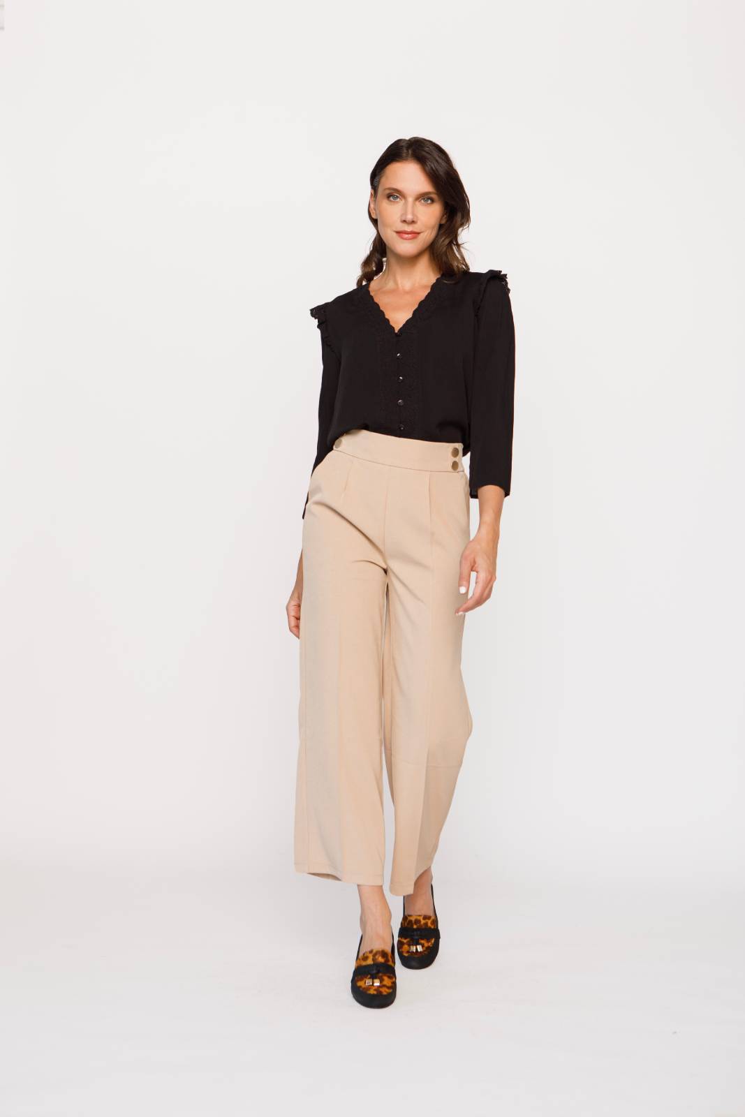 PANTALON MUJER LE CIVETTE BEIGE ARLET - 1