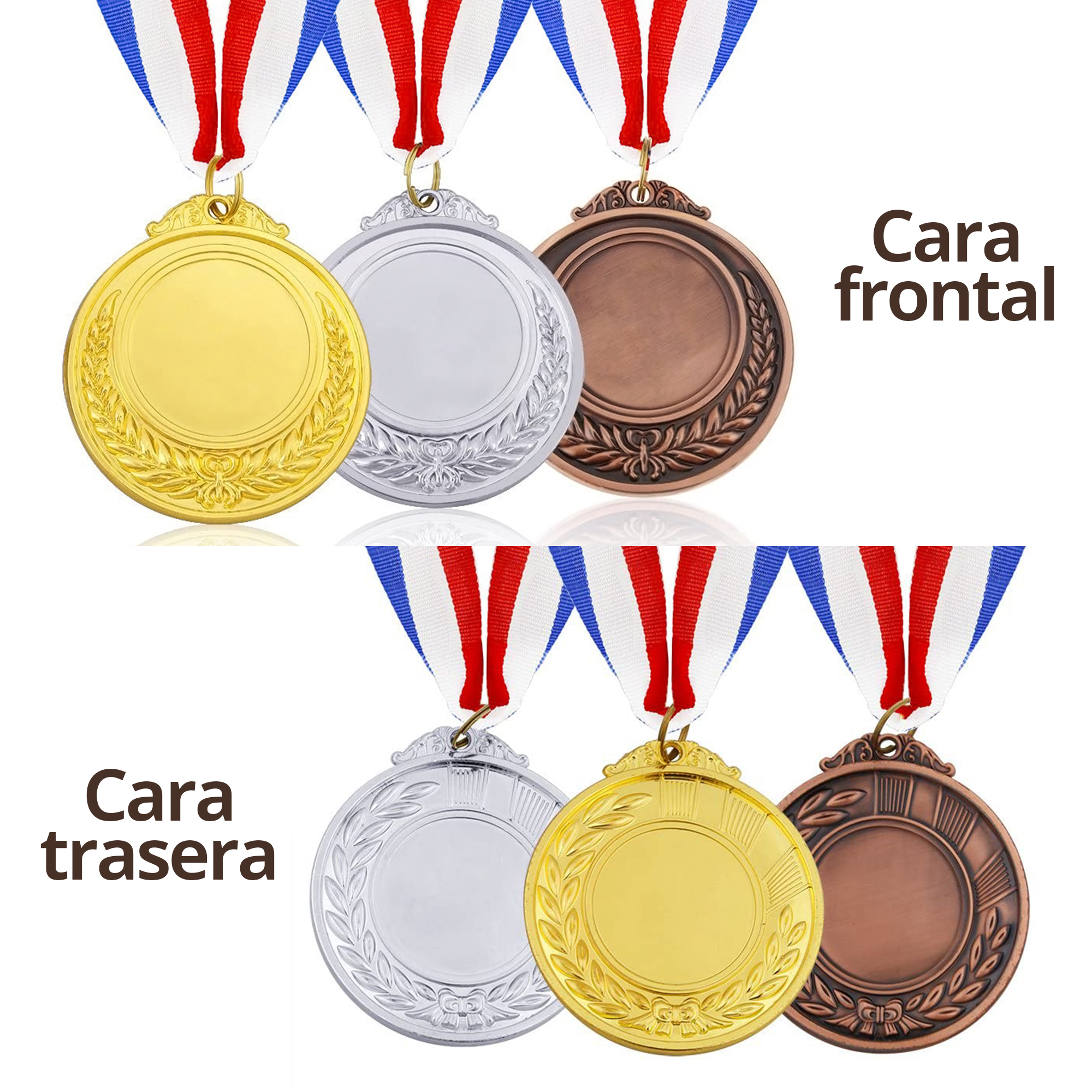 3 UNIDADES MEDALLA PARA PREMIACIÓN DEPORTIVA 5 CM DORADA - 3