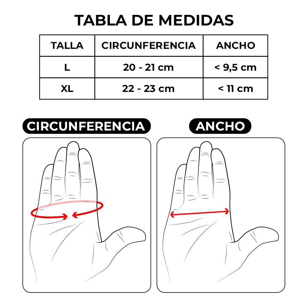 GUANTES CICLISMO FORCE LARGOS THOR - 3