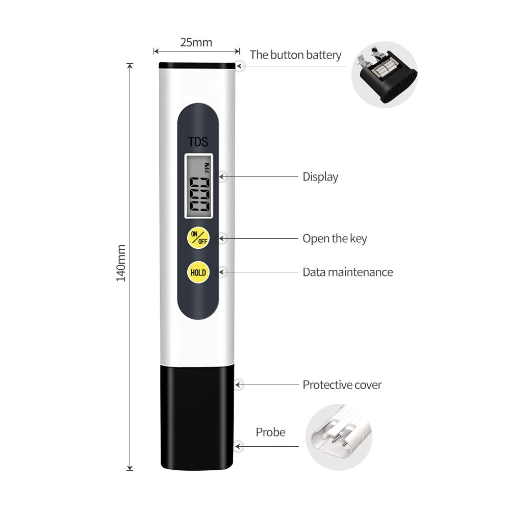 MEDIDOR FORCE DIGITAL PUREZA DEL AGUA TDS METER - 4