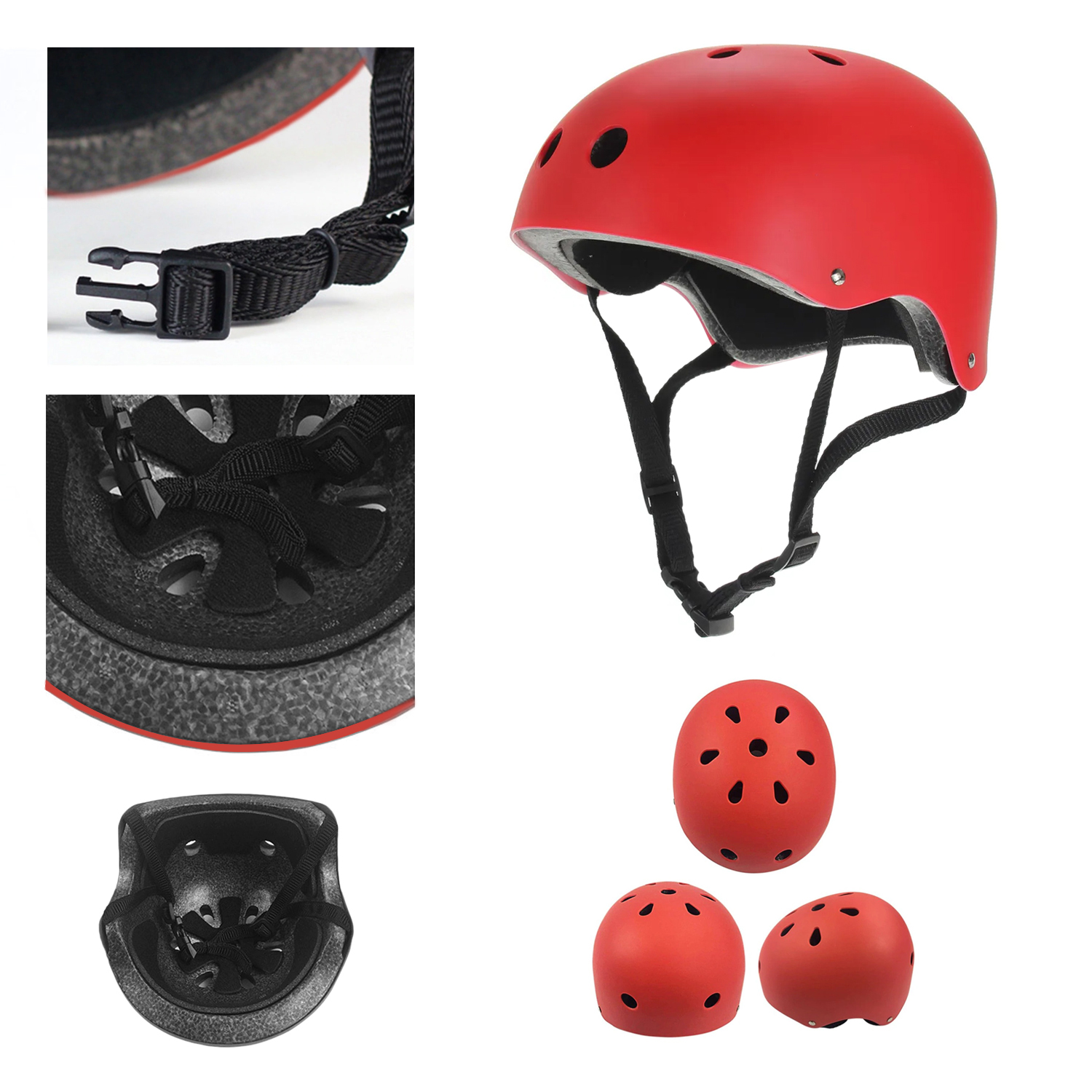 CASCO FORCE PARA BICICLETA ROLLER SKATE ROJO OPACO - 2