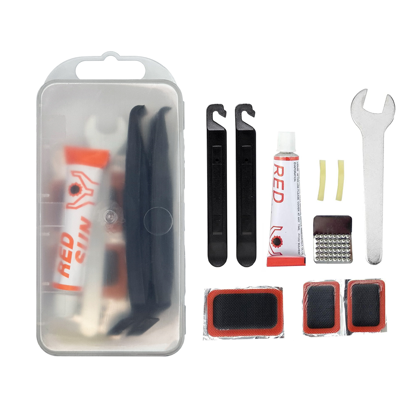 KIT DE REPARACIÓN FORCE PARA BICICLETA CON ESTUCHE - 1